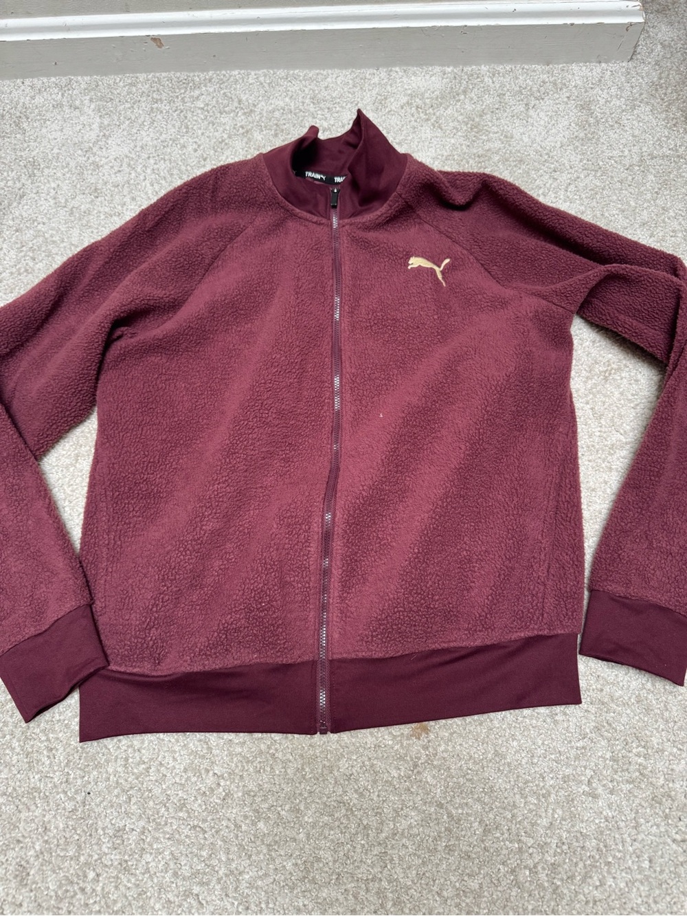 Puma Burgundy Full-Zip Fleece Jacket